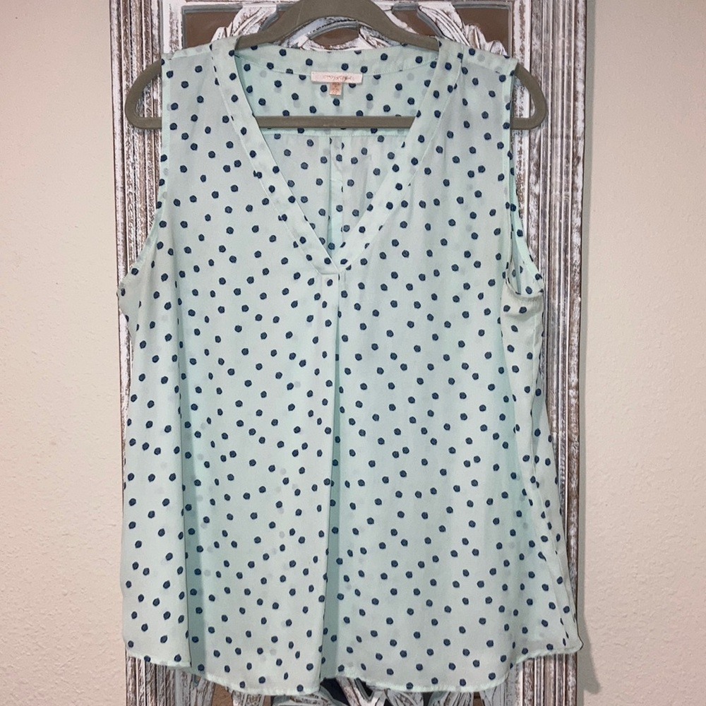 Plus size polka dot tank XXL